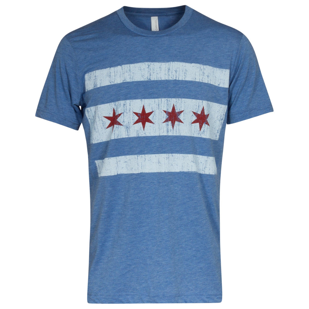 Chicago Heather Royal Chicago Flag T-Shirt product image 1, provided for visual reference and product detail review