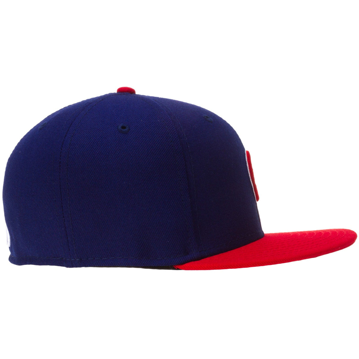 Chicago Cubs Red Bill New Era Road 59FIFTY Fitted Hat product image 3, provided for visual reference and product detail