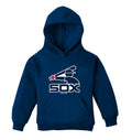 Chicago White Sox Youth Navy Batterman Logo Fleece Hood product image 1, provided for visual reference and product detail