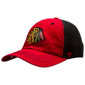 Chicago Blackhawks Red and Black Primary Logo Mesh Back Flex Fit Hat product image 1, provided for visual reference and