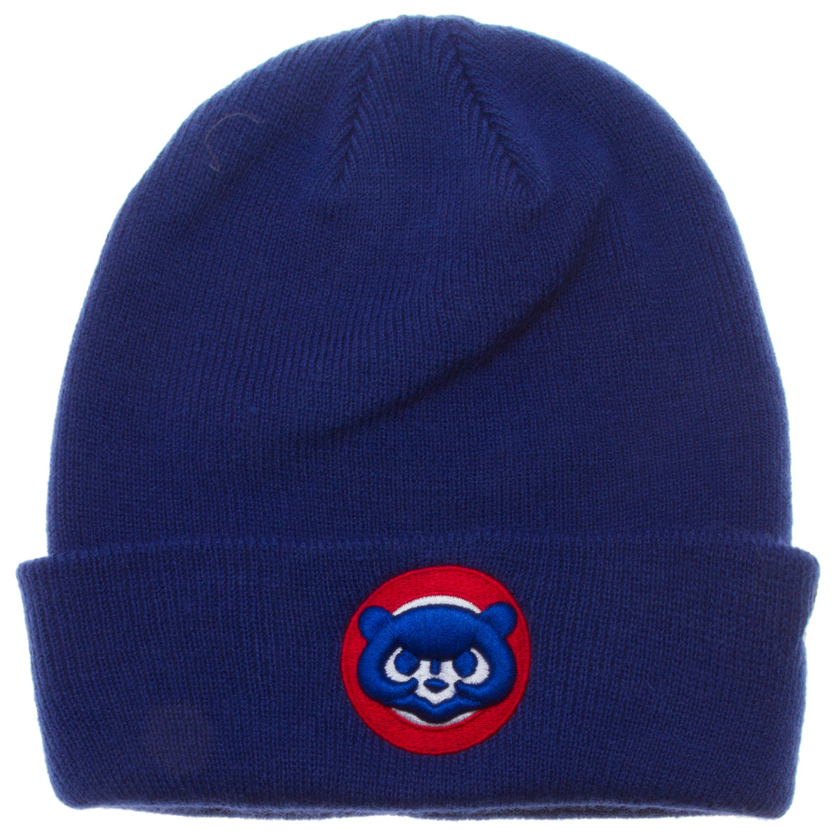 Chicago Cubs Royal 1980's Cub Face Cooperstown Knit Cuff product image 1, provided for visual reference and product detail