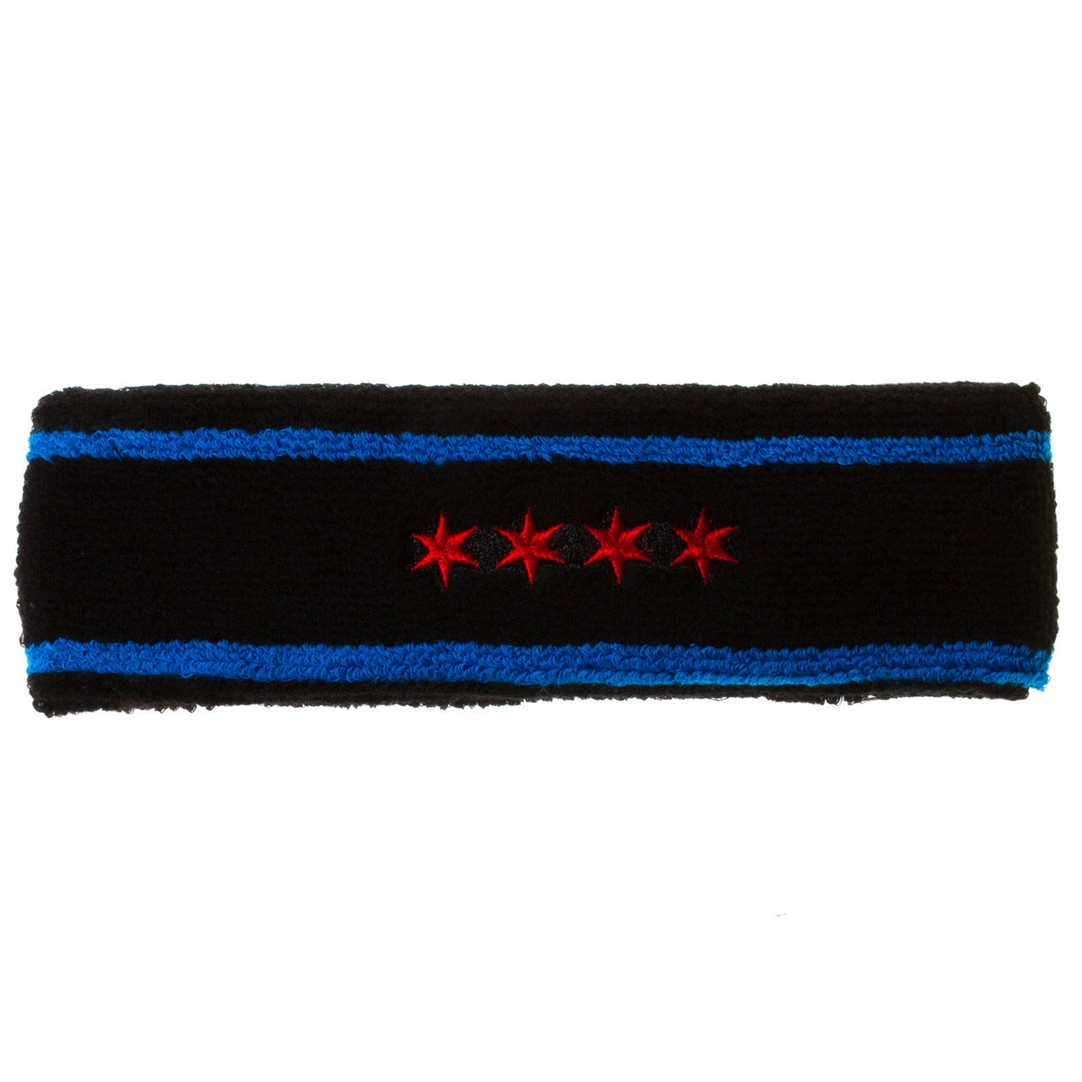 Chicago Flag Black Headband product image 1, provided for visual reference and product detail review