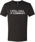 Obvious Mens Heathered Black I Still Call it Comiskey T-Shirt product image 1, provided for visual reference and product