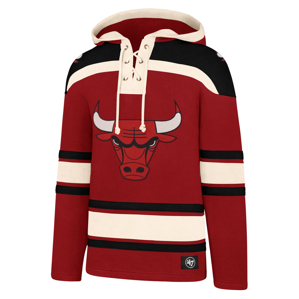 Chicago Bulls Men Superior Lacer Hoodie product image 1, provided for visual reference and product detail review