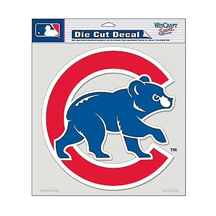 Chicago Cubs 8"x8" Crawl Bear Logo Die Cut Decal product image 1, provided for visual reference and product detail review