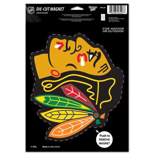 Chicago Blackhawks Five Inch Precision Cut Magnet product image 1, provided for visual reference and product detail review