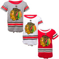 Chicago Blackhawks Uniform Onesie 3-Pack product image 1, provided for visual reference and product detail review
