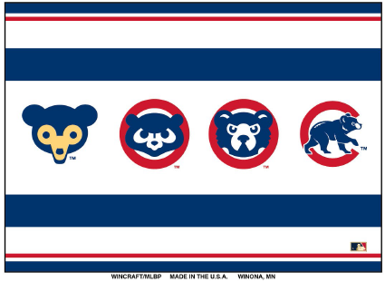 Chicago Cubs 4 logos 2x3 Magnet product image 1, provided for visual reference and product detail review