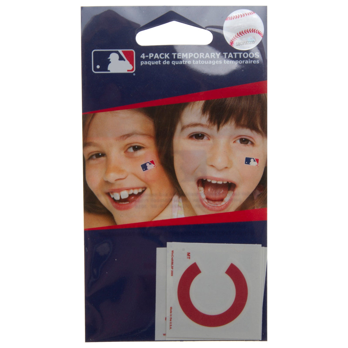 Chicago Cubs "C" Logo 4-Pack Temporary Tattoos product image 1, provided for visual reference and product detail review