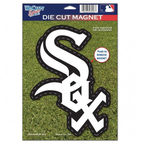 Chicago White Sox 7" Die-Cut "Sox" Logo Magnet product image 1, provided for visual reference and product detail review