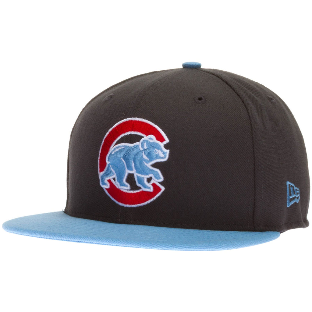 Chicago Cubs Graphite and Sky Blue New Era 59FIFTY Fitted Hat product image 1, provided for visual reference and product