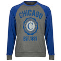 Chicago Men Heather Grey and Royal Crew Neck Sweatshirt product image 1, provided for visual reference and product detail