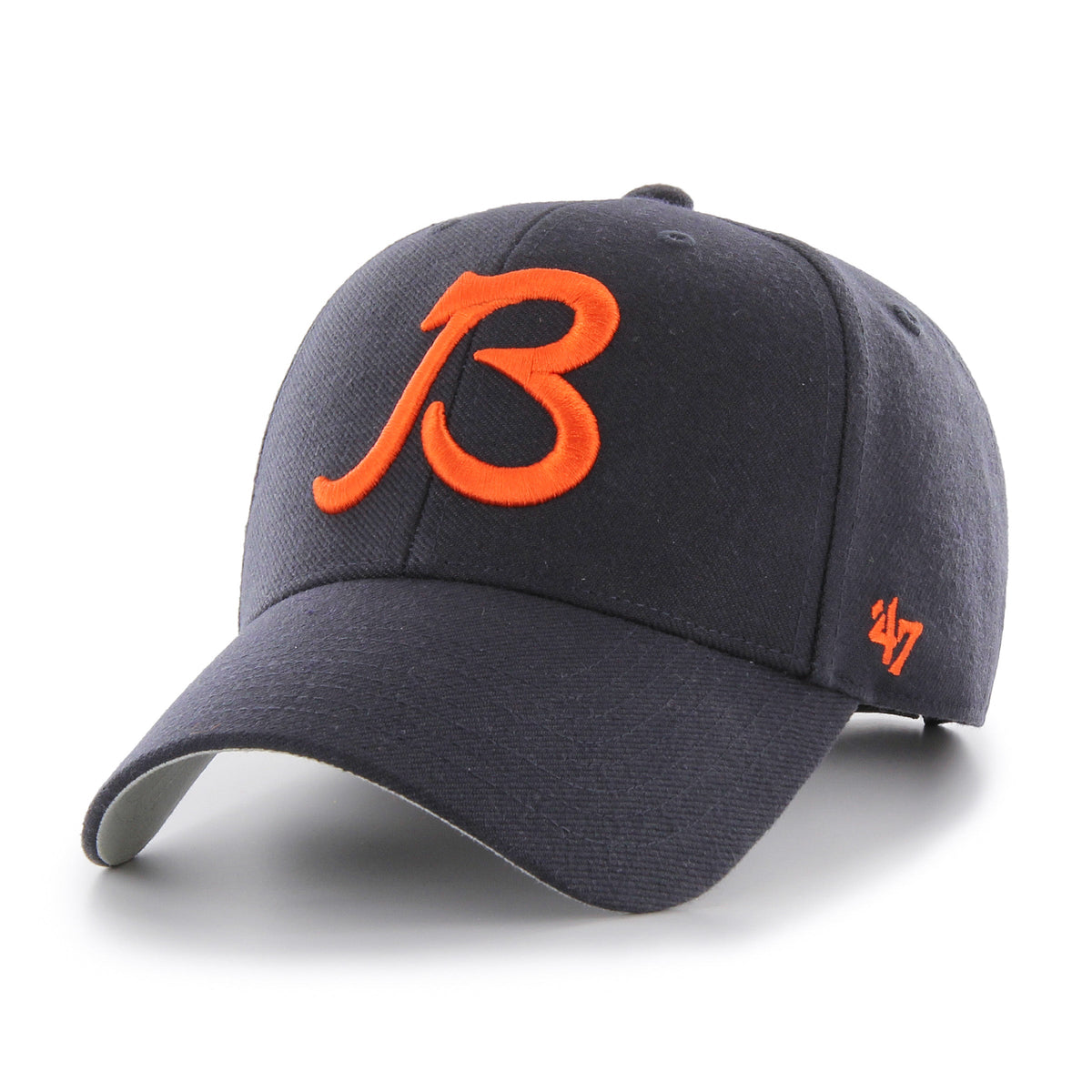 Chicago Bears Navy "B" MVP Legacy Velcro Hat product image 1, provided for visual reference and product detail review