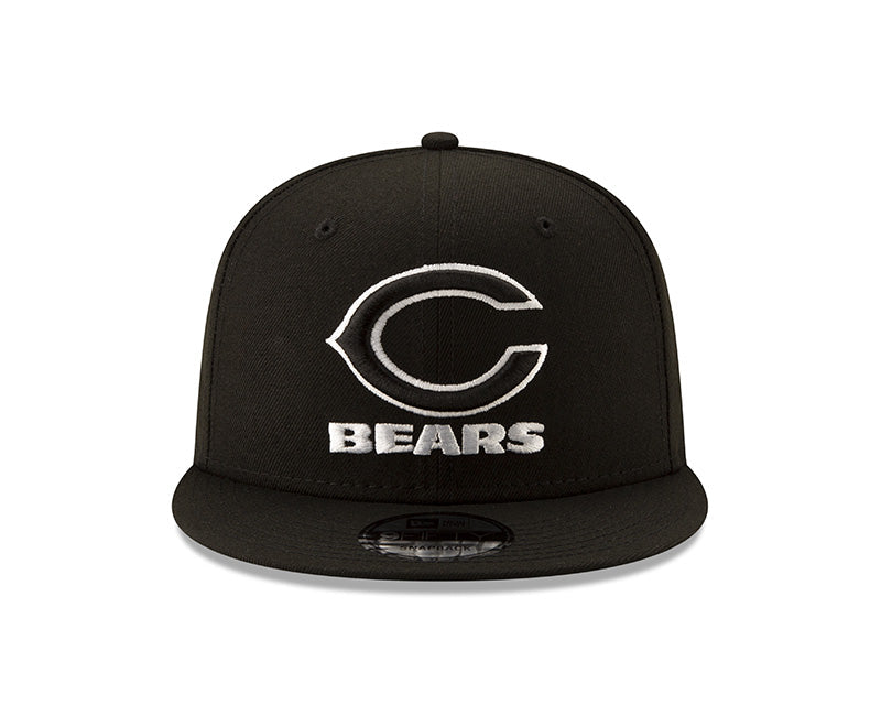 Chicago Bears Black w/White "C" 9FIFTY Snapback product image 2, provided for visual reference and product detail review