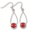 Chicago Bulls French Loop Earrings with Logo by Wincraft product image 1, provided for visual reference and product detail