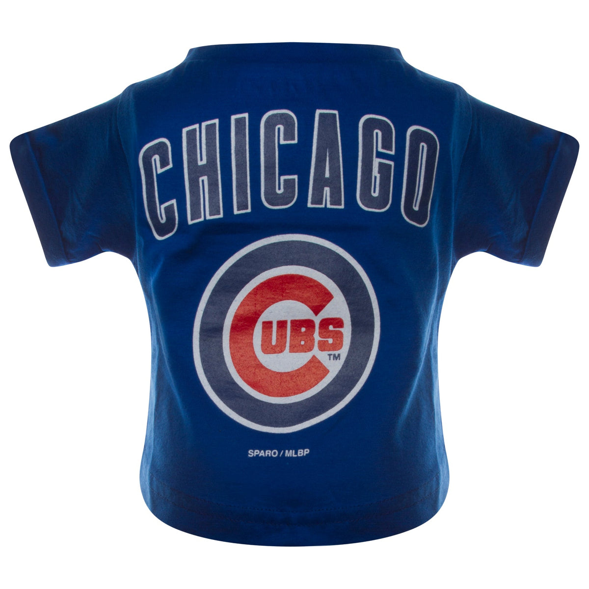 Chicago Cubs Royal Road Jersey Logo and Bullseye Dog T-Shirt product image 1, provided for visual reference and product