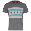 Chicago Men Grey Triblend Flag T-Shirt product image 1, provided for visual reference and product detail review