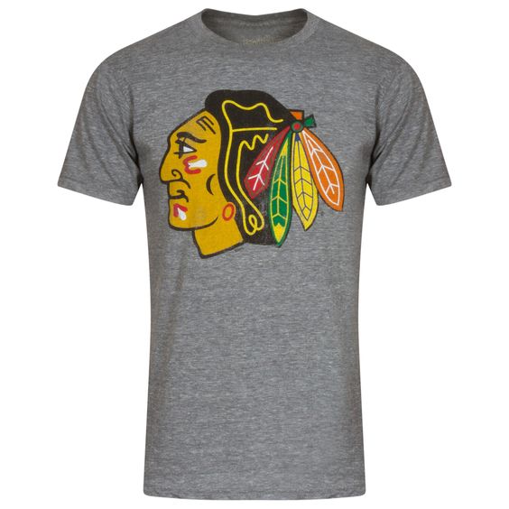 Chicago Blackhawks Grey Youth Triblend Primary Logo product image 1, provided for visual reference and product detail review