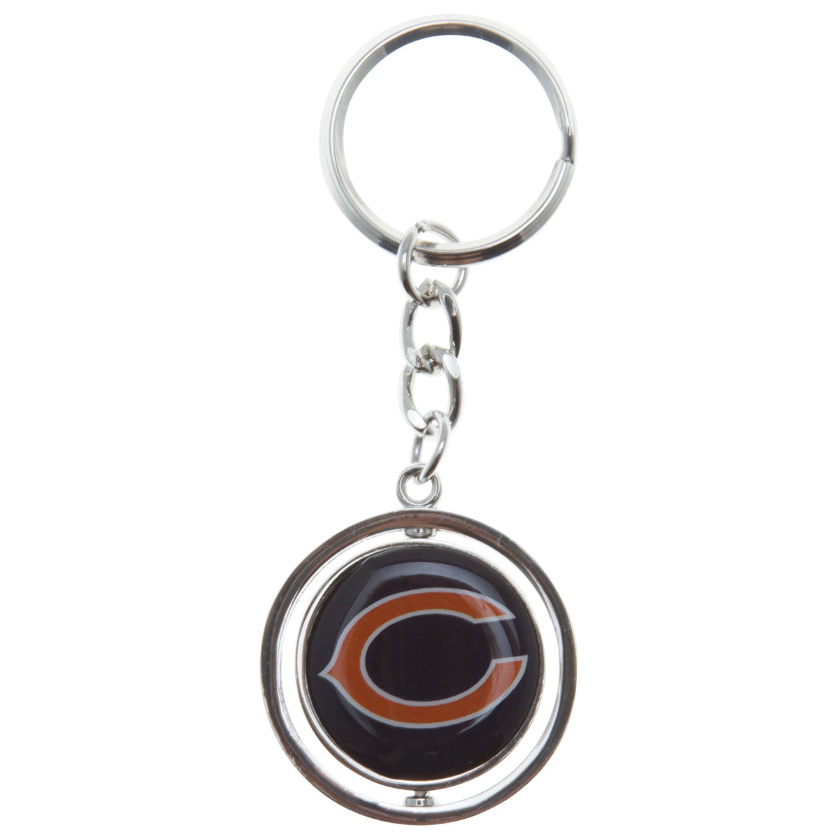 Chicago Bears "C" Logo and Helmet Spinning Pendant Keychain product image 2, provided for visual reference and product