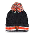 Chicago Bears Navy Sorority Cuff Knit w/ Pom & Bear Head product image 1, provided for visual reference and product detail