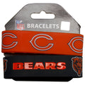 Chicago Bears Orange & Navy Silicone Bracelets Two-Pack product image 1, provided for visual reference and product detail