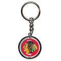 Chicago Blackhawks Round Spinning Key Ring by Wincraft product image 1, provided for visual reference and product detail
