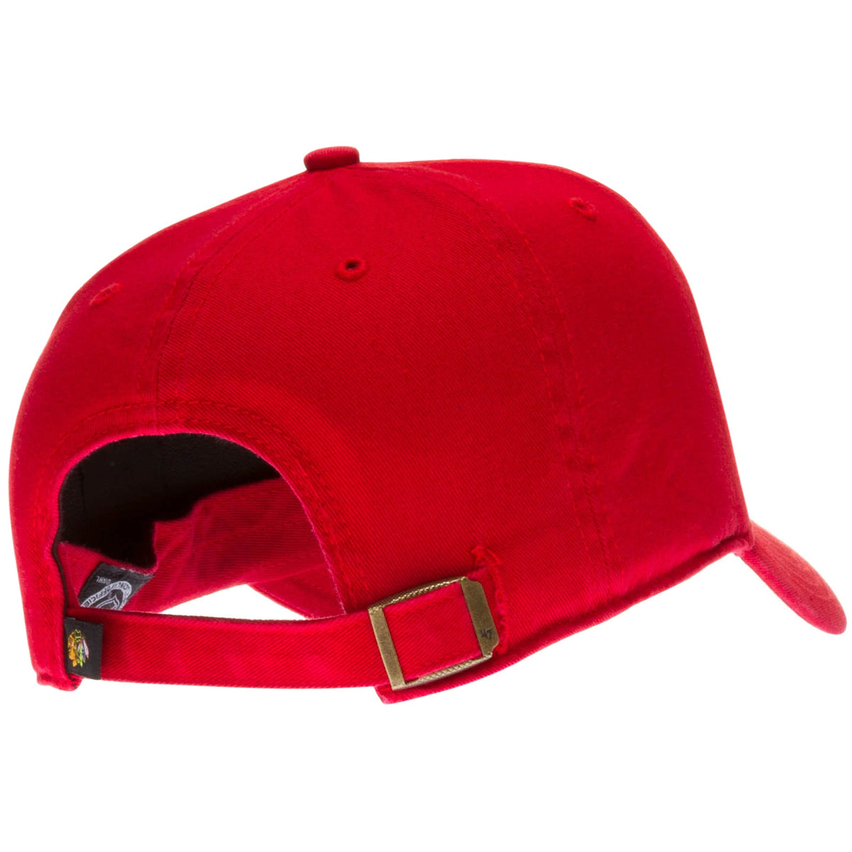 Chicago Blackhawks Red Tomahawks Logo Adjustable Clean-Up Hat product image 2, provided for visual reference and product