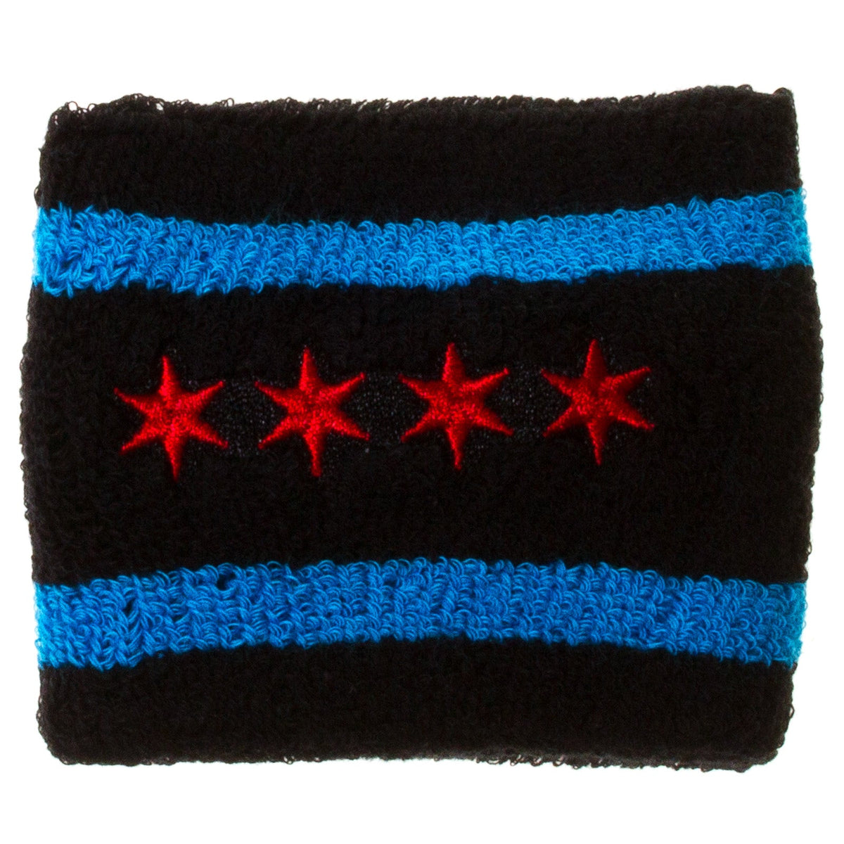 Chicago Flag Black Wristband product image 1, provided for visual reference and product detail review