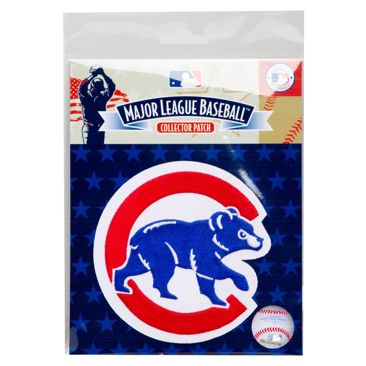 Chicago Cubs 4" Crawling Bear Logo Patch product image 1, provided for visual reference and product detail review