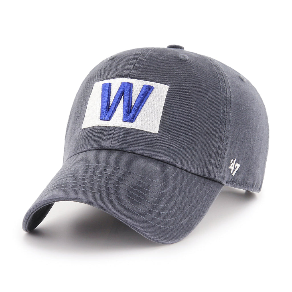 Chicago Cubs Vintage Navy W Flag Slouch Crown Clean-Up Adjustable Hat product image 1, provided for visual reference and