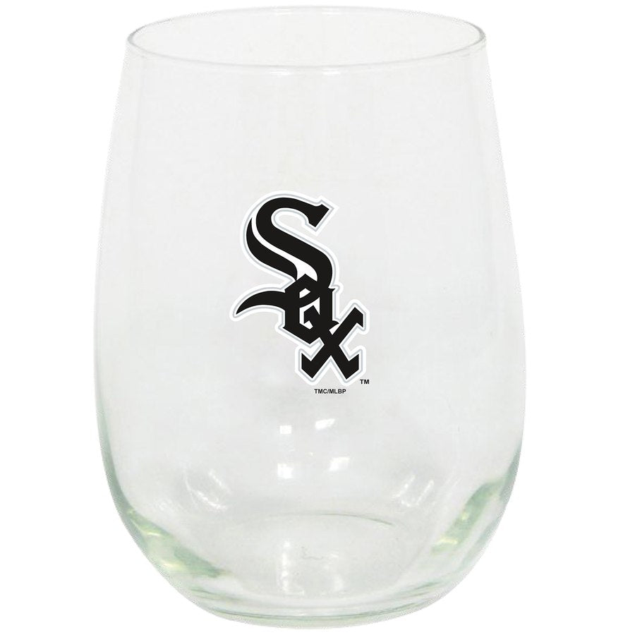 Chicago White Sox Stemless Wine Glass product image 1, provided for visual reference and product detail review