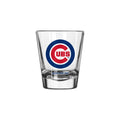 Chicago Cubs Clear Bullseye Logo 2 oz Shot Glass product image 1, provided for visual reference and product detail review