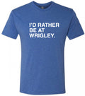 Obvious Mens "Heathered I'd Rather Be At Wrigley" T-Shirt product image 1, provided for visual reference and product detail