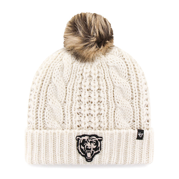 Chicago Bears Women White Meeko Cuff Knit Pom product image 1, provided for visual reference and product detail review