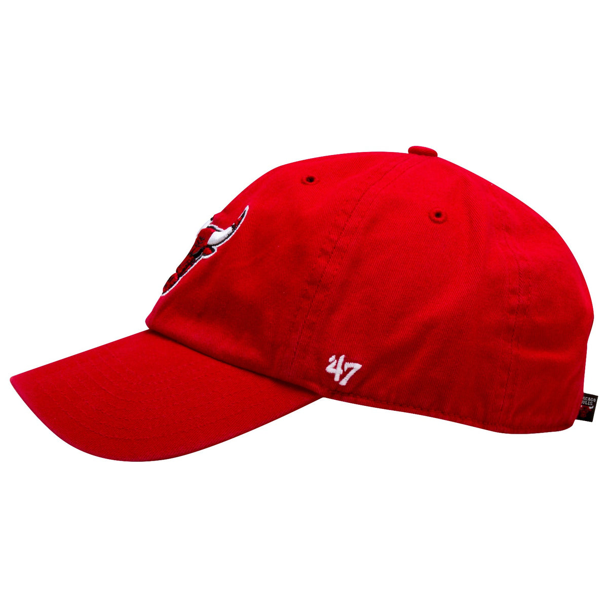 Chicago Bulls Red Primary Logo Clean Up Adjustable Hat product image 3, provided for visual reference and product detail