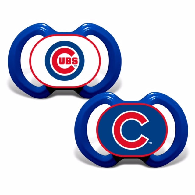 Chicago Cubs Pacifier Two-Pack product image 1, provided for visual reference and product detail review