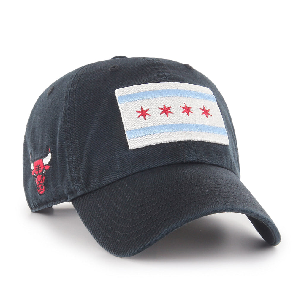 Chicago Bulls '47 Chicago Flag Cleanup Black Adjustable Hat product image 1, provided for visual reference and product