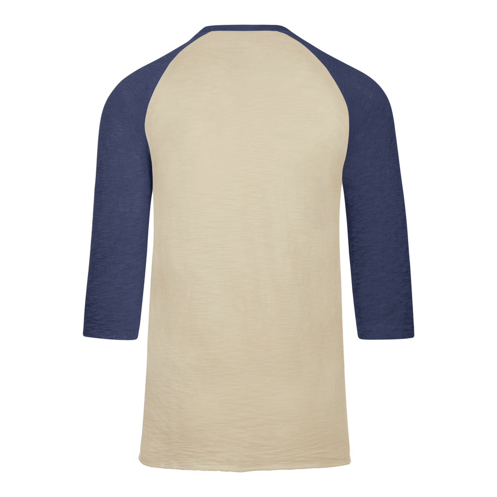 Chicago Cubs Cream & Royal 1/4 Sleeve Bullseye Raglan T-Shirt product image 2, provided for visual reference and product