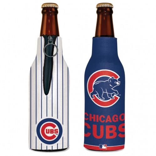 Chicago Cubs Zipper Double Sided Bottle Cooler product image 1, provided for visual reference and product detail review