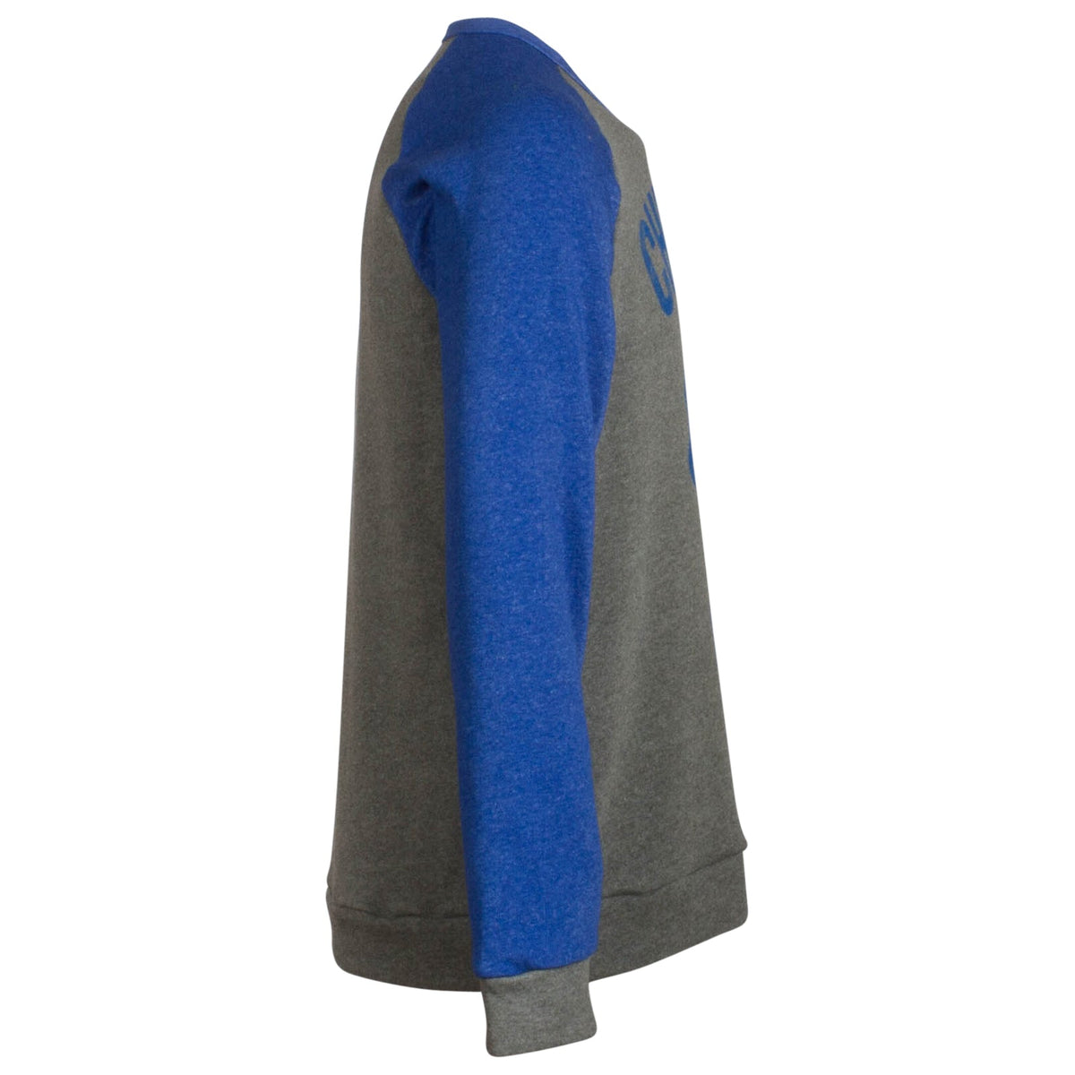 Chicago Men Heather Grey and Royal Crew Neck Sweatshirt product image 4, provided for visual reference and product detail