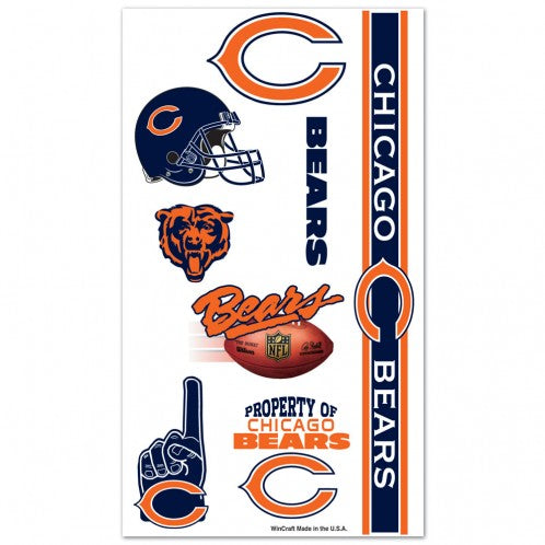 Chicago Bears Temporary Tattoos product image 1, provided for visual reference and product detail review