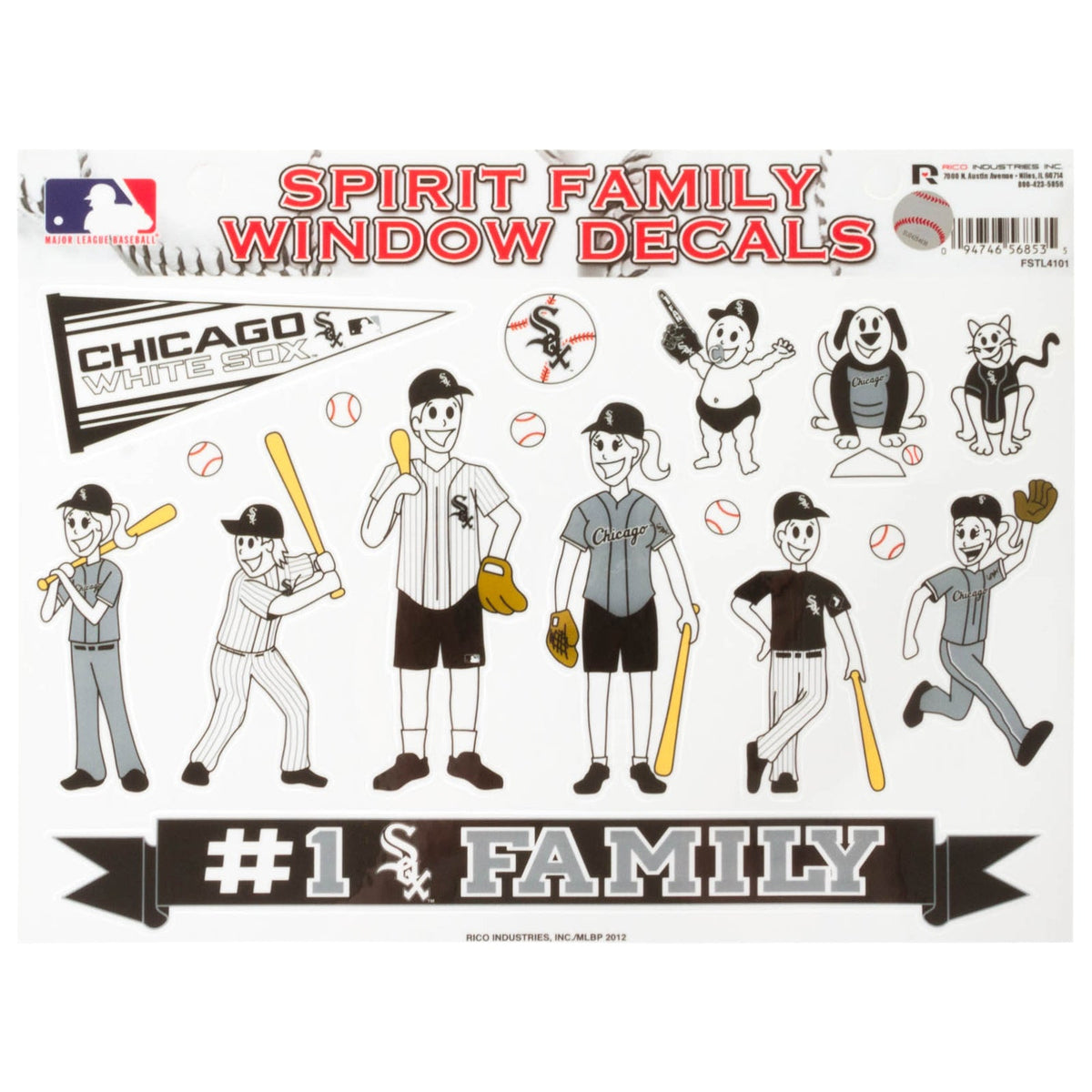 Chicago White Sox Spirit Family Window Decals product image 1, provided for visual reference and product detail review