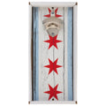 Chicago Flag Bottle Opener Wooden Sign product image 1, provided for visual reference and product detail review