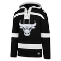 Chicago Bulls Men Black/White Superior Lacer Hoodie product image 1, provided for visual reference and product detail review