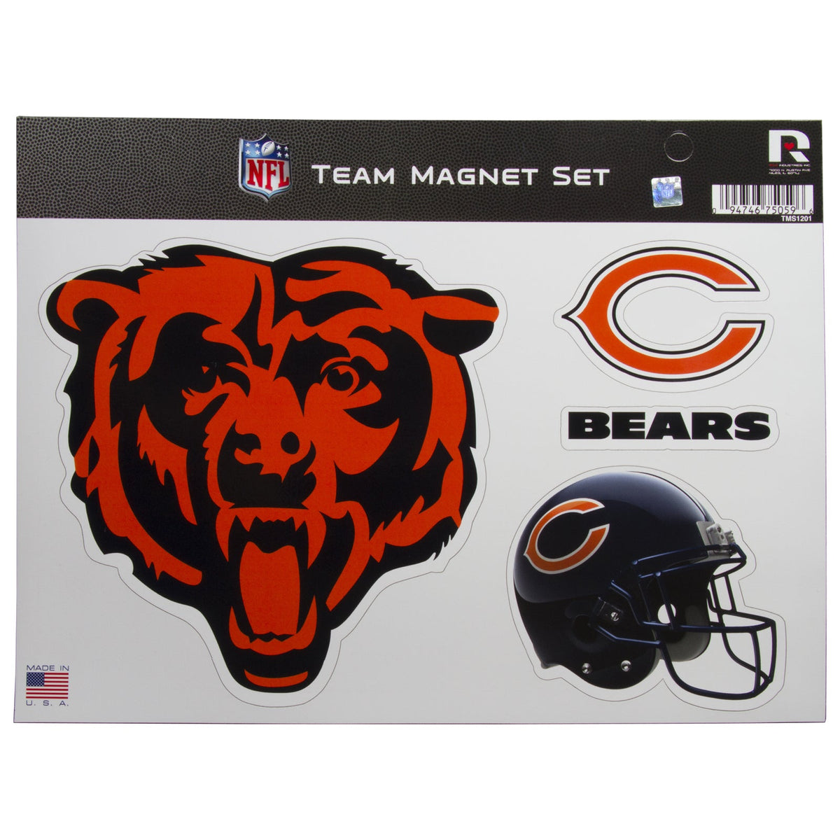 Chicago Bears Team Magnet Set product image 1, provided for visual reference and product detail review