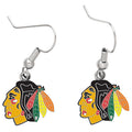 Chicago Blackhawks Logo Dangle Earrings product image 1, provided for visual reference and product detail review