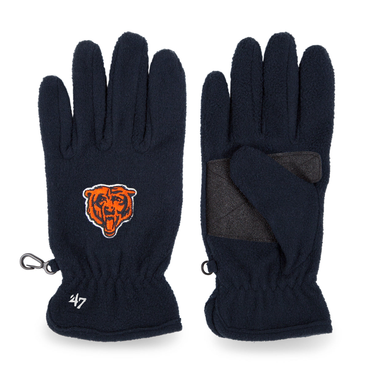 Chicago Bears Navy Fleece Gloves product image 1, provided for visual reference and product detail review