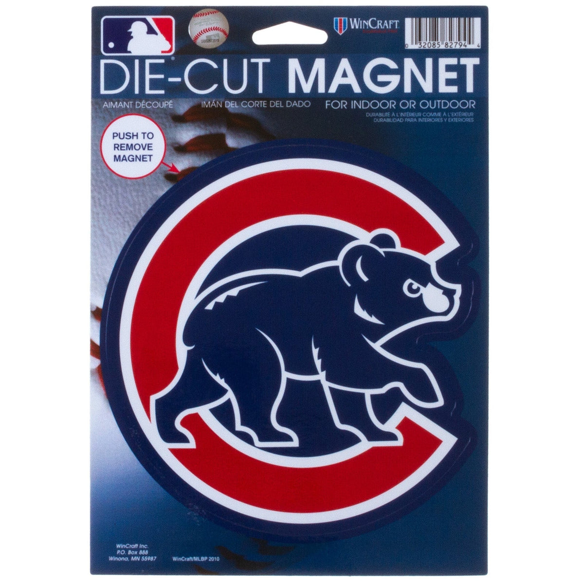Chicago Cubs Crawl Bear Indoor/Outdoor Die-Cut Magnet product image 1, provided for visual reference and product detail