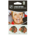 Chicago Blackhawks Indian Head Temporary Tattoo 4-Pack product image 1, provided for visual reference and product detail