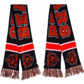 Chicago Bears Navy with Orange and White Stripes Scarf product image 1, provided for visual reference and product detail